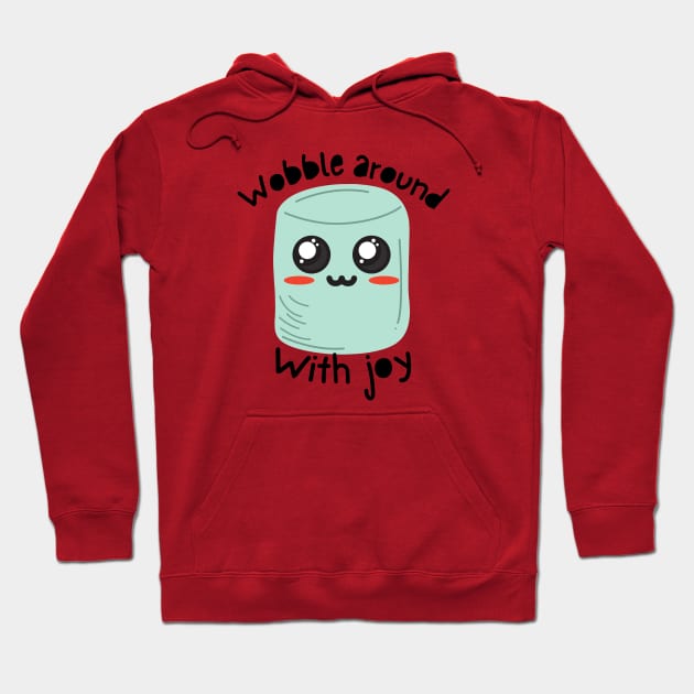 Red marshmallow hoodie top